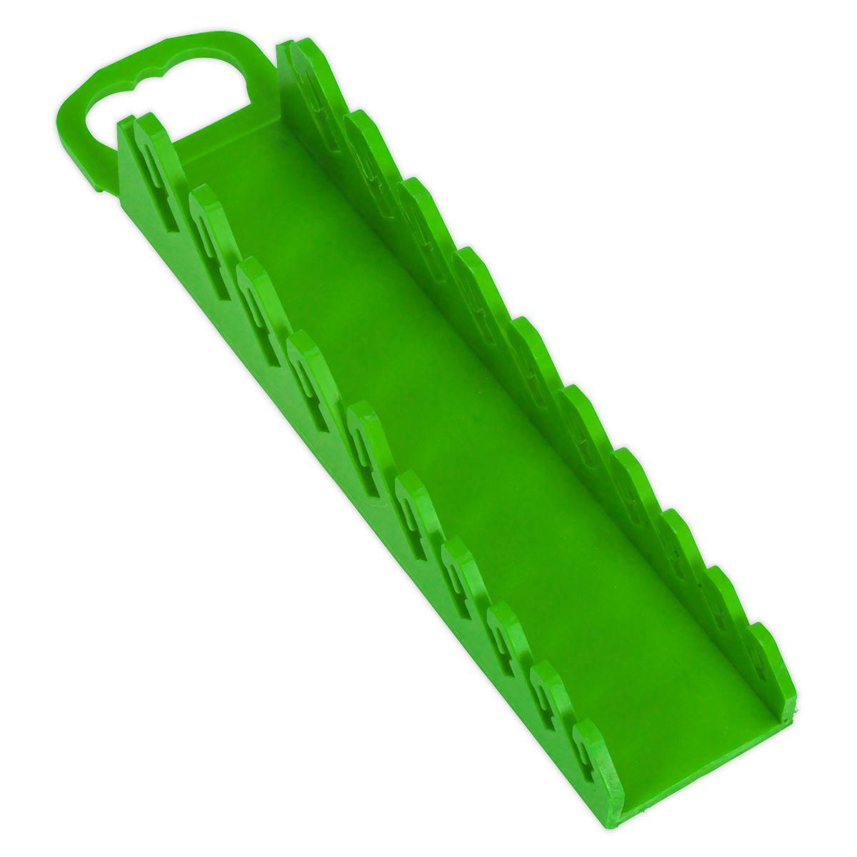 Spanner Rack Capacity 10 Stubby Spanners - Hi-Vis Green WR10HV
