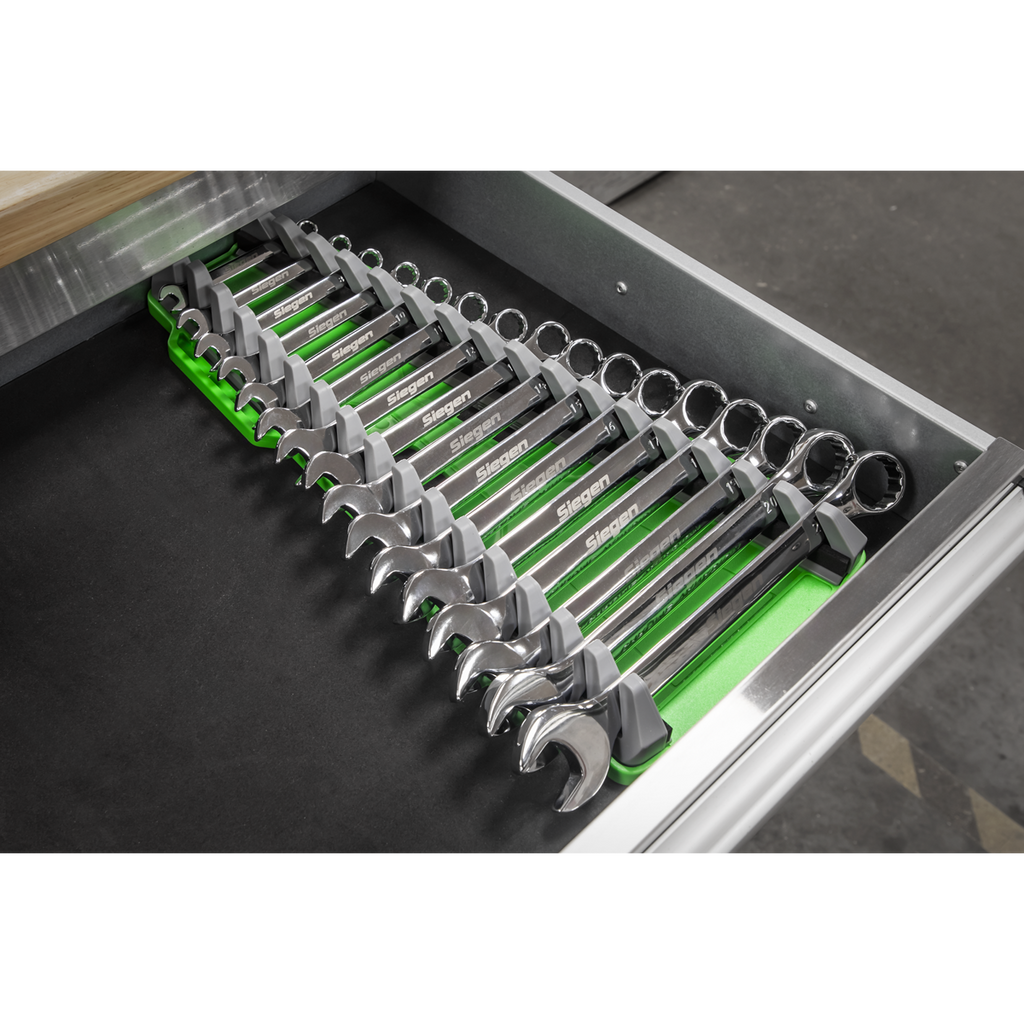Reversible Spanner Rack 16pc - Hi-Vis Green WR11HV