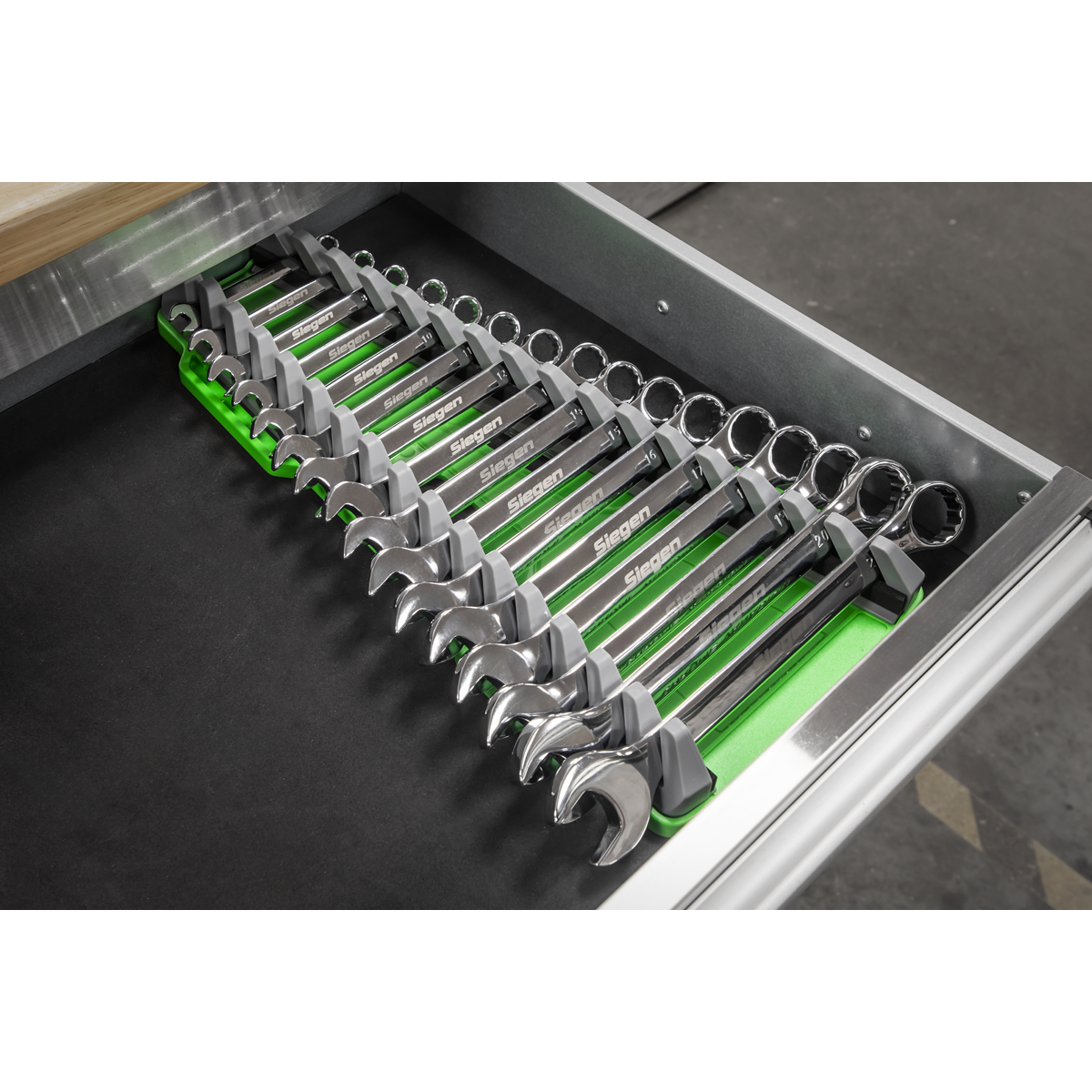 Reversible Spanner Rack 16pc - Hi-Vis Green WR11HV