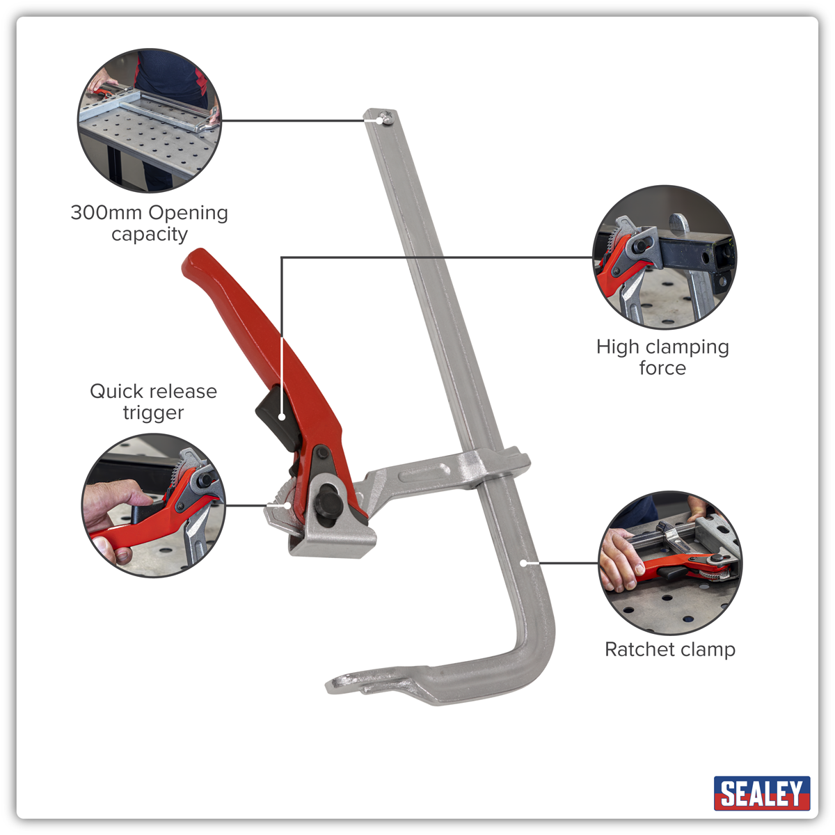 Welding Ratchet Clamp 300 x 120mm WRC300