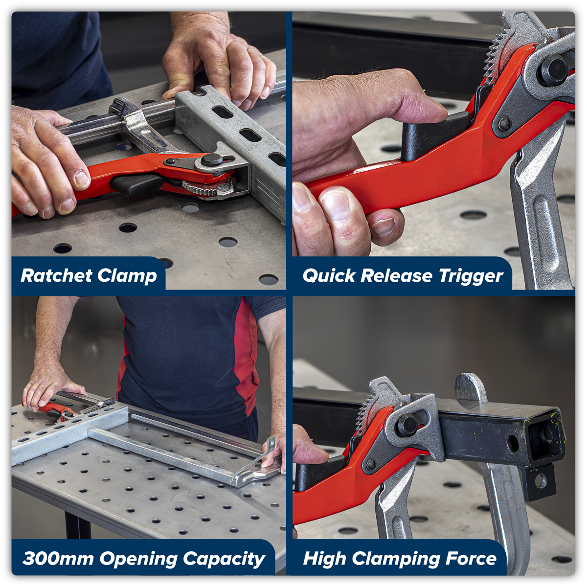 Welding Ratchet Clamp 300 x 120mm WRC300