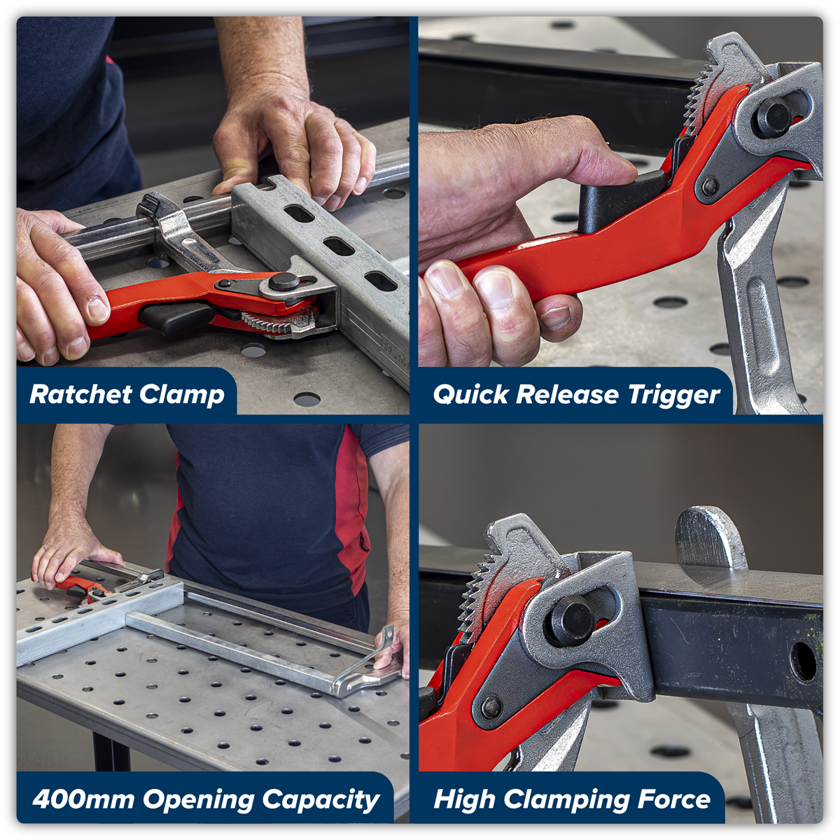 Welding Ratchet Clamp 400 x 120mm WRC400