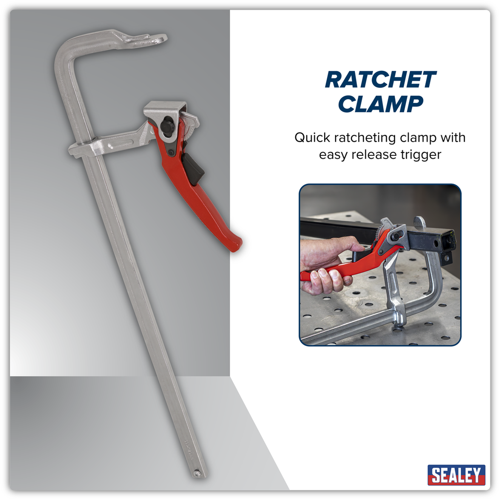 Welding Ratchet Clamp 600 x 120mm WRC600