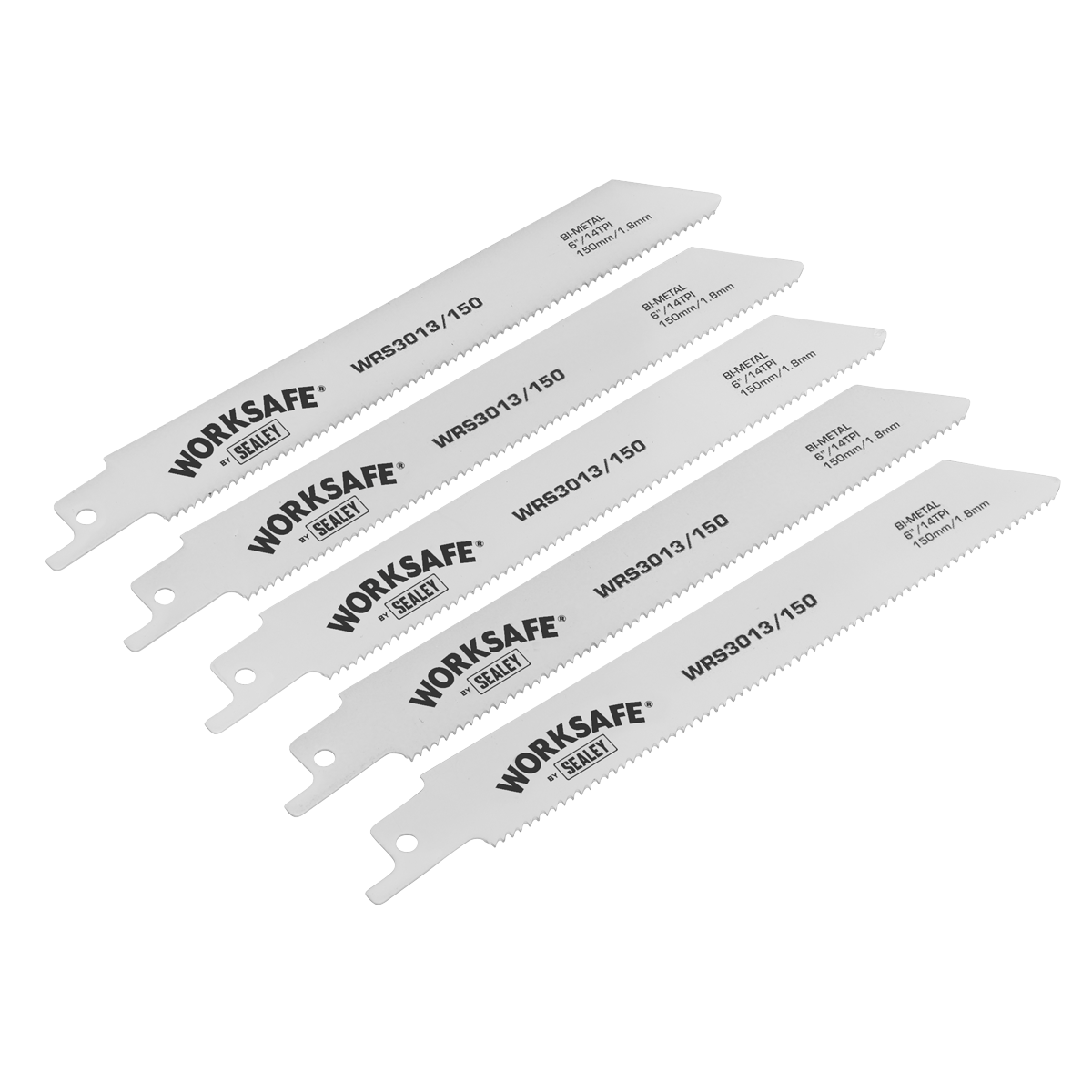 Reciprocating Saw Blade 150mm 14tpi - Pack of 5 WRS3013/150
