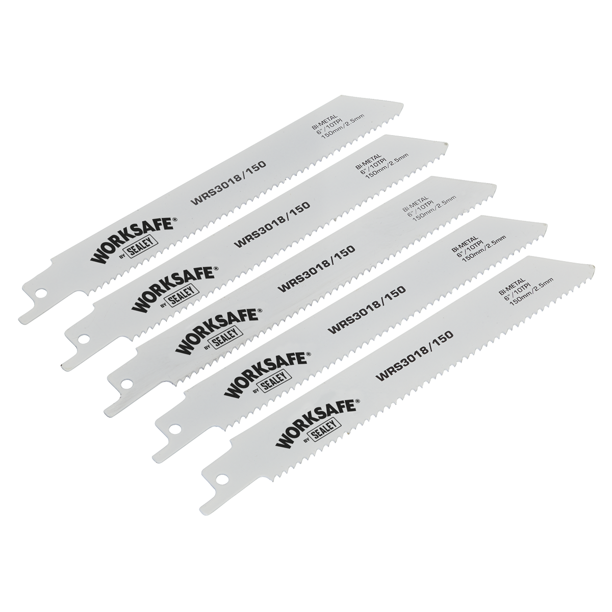 Reciprocating Saw Blade 150mm 10tpi - Pack of 5 WRS3018/150