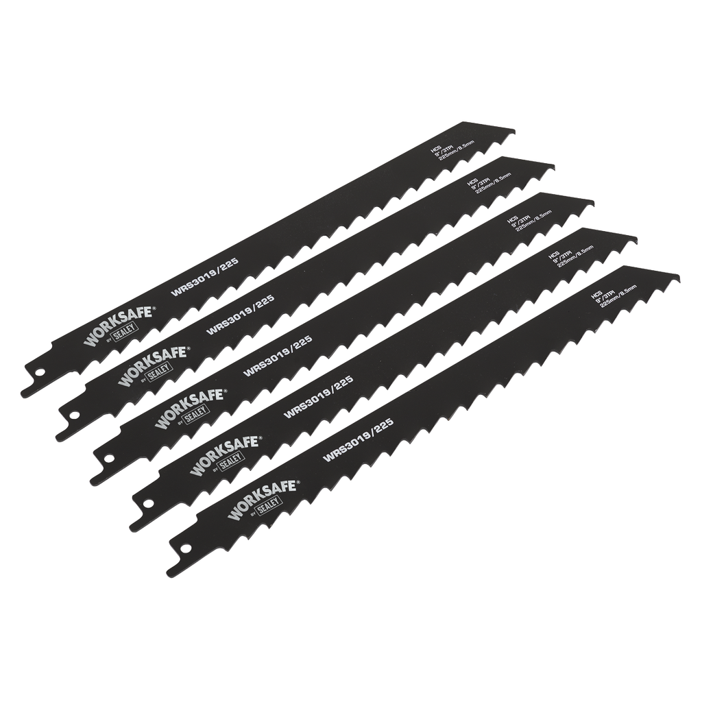Reciprocating Saw Blade for Wood 225mm 3tpi - Pack of 5 WRS3019/225