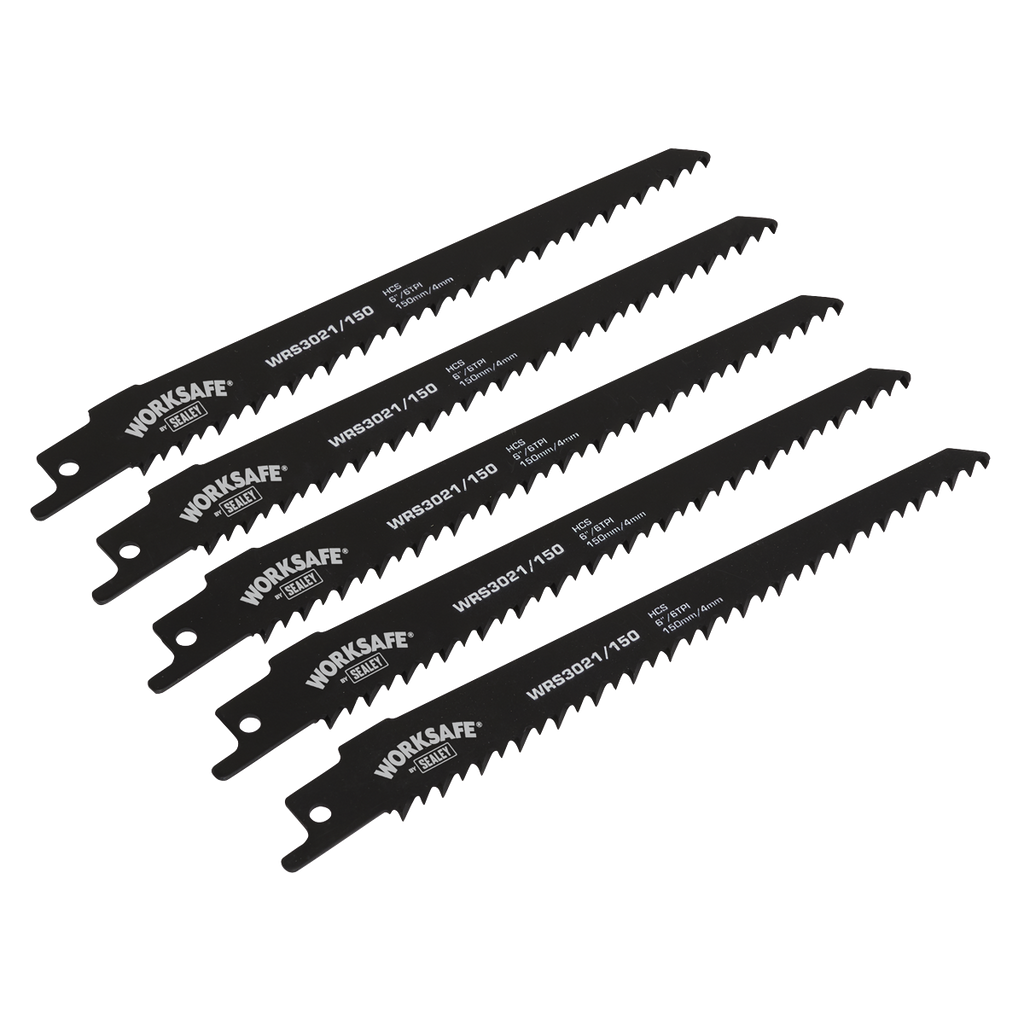 Reciprocating Saw Blade 150mm 6tpi - Pack of 5 WRS3021/150