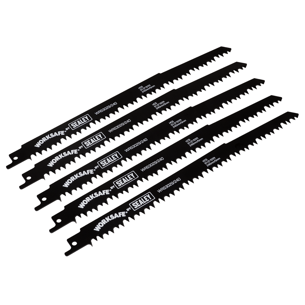 Reciprocating Saw Blade for Wood 240mm 5tpi - Pack of 5 WRS3029/240