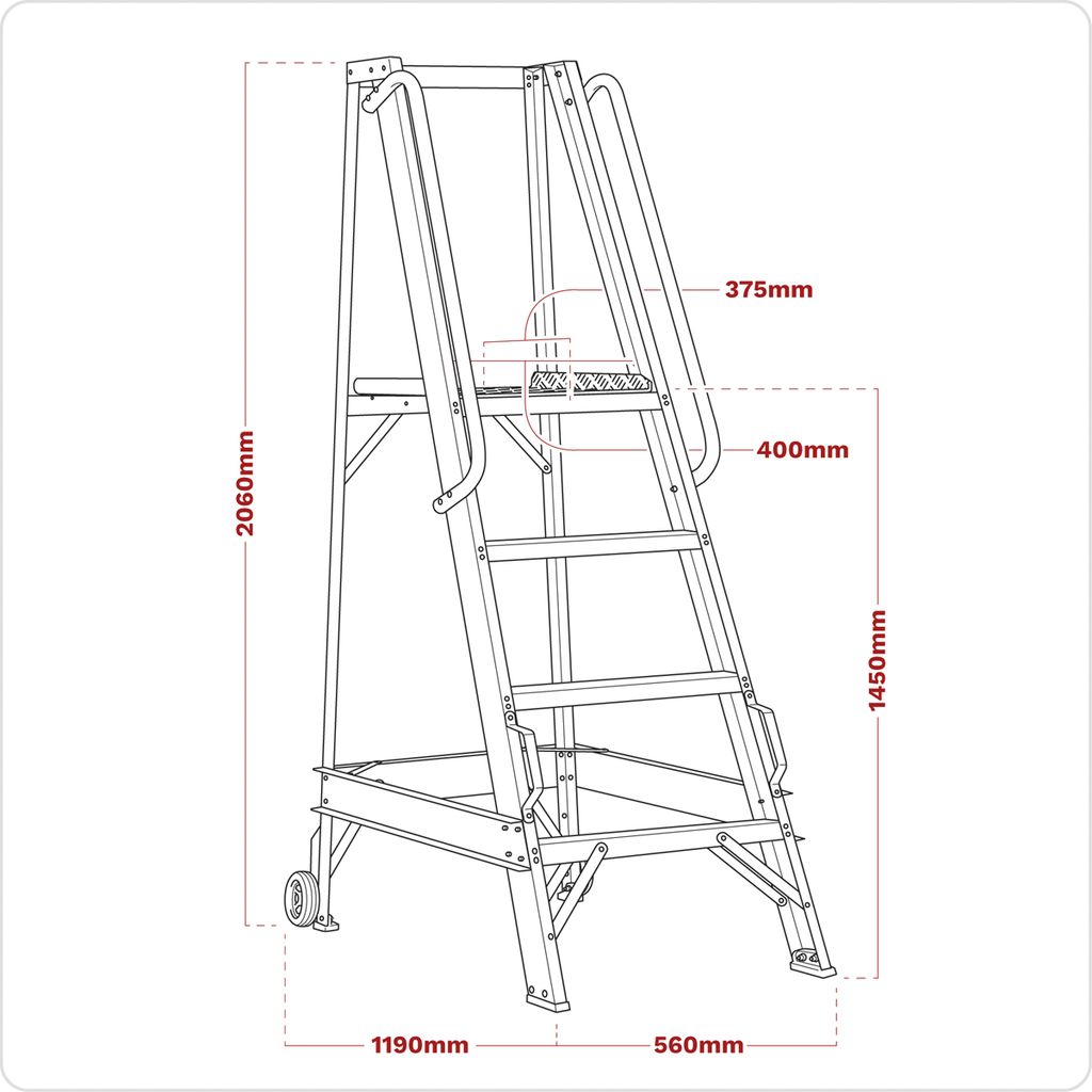 Warehouse Steps 6-Tread WS6