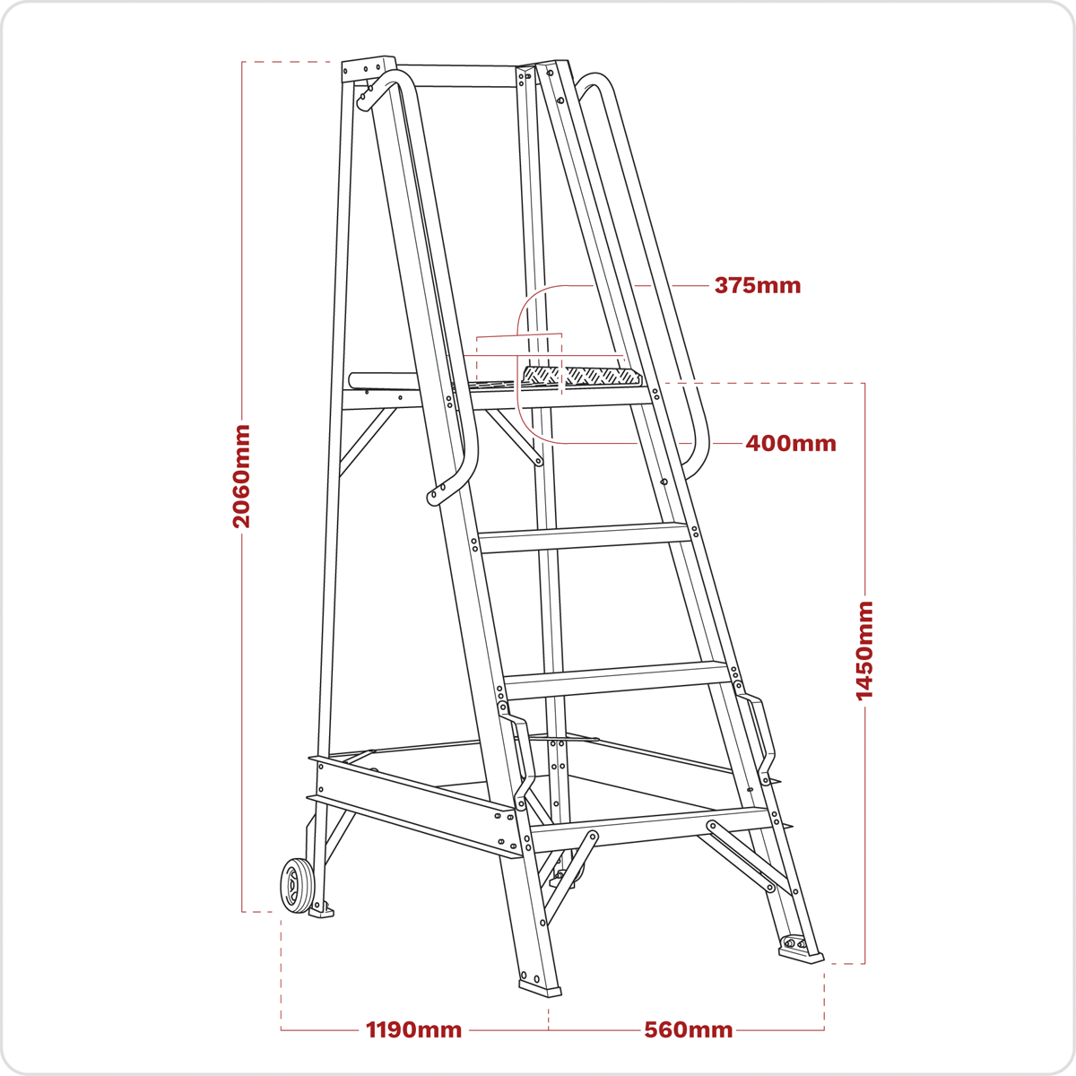 Warehouse Steps 6-Tread WS6