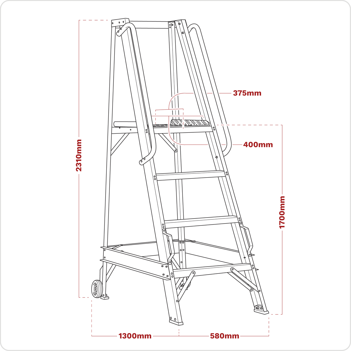 Warehouse Steps 7-Tread WS7