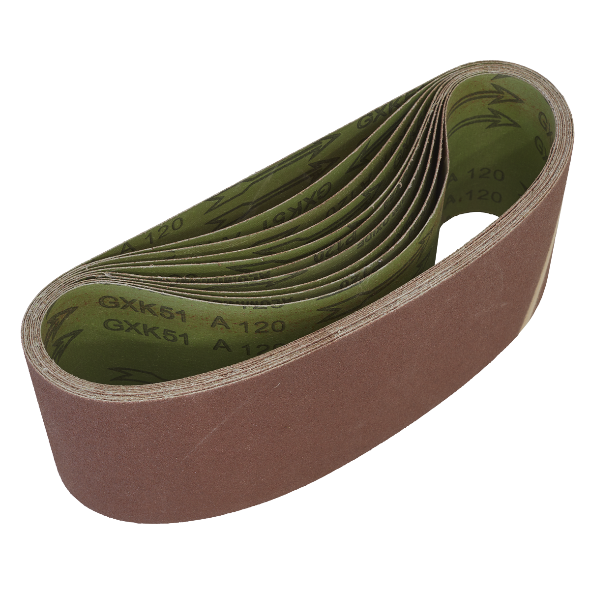 100 x 610mm Sanding Belt 120Grit - Pack of 10 WSB61120