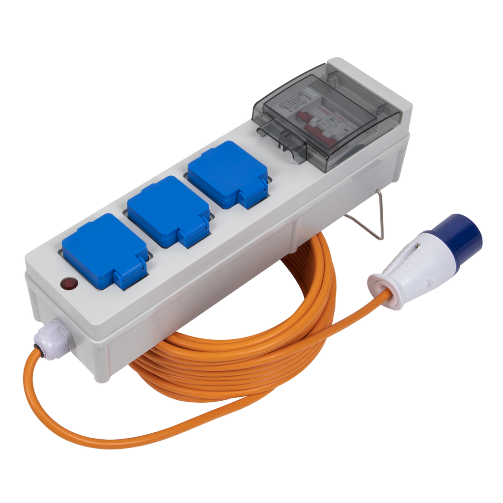 Caravan & Camping Mains Unit 15m with RCD WSC16133