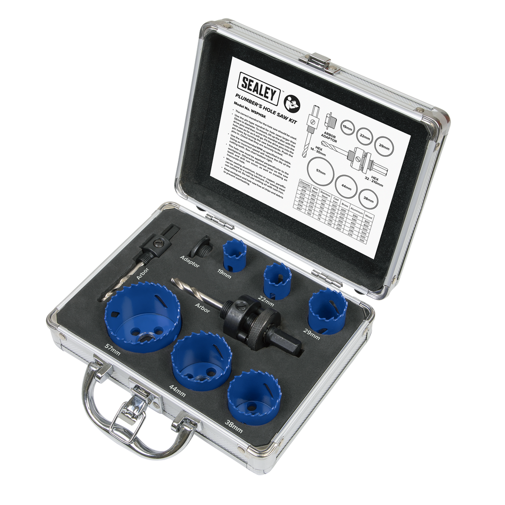 Plumber's Hole Saw Kit 9pc WSPHSK