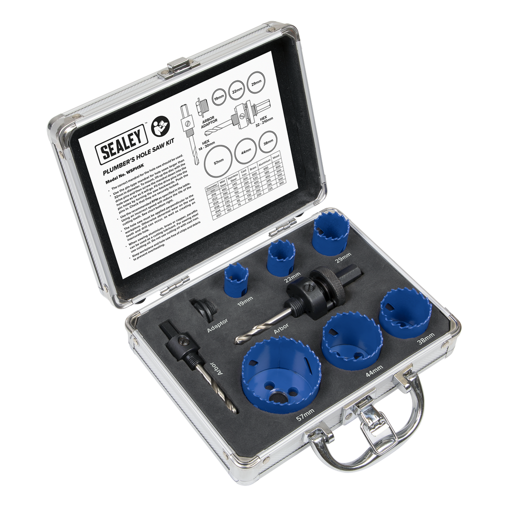 Plumber's Hole Saw Kit 9pc WSPHSK