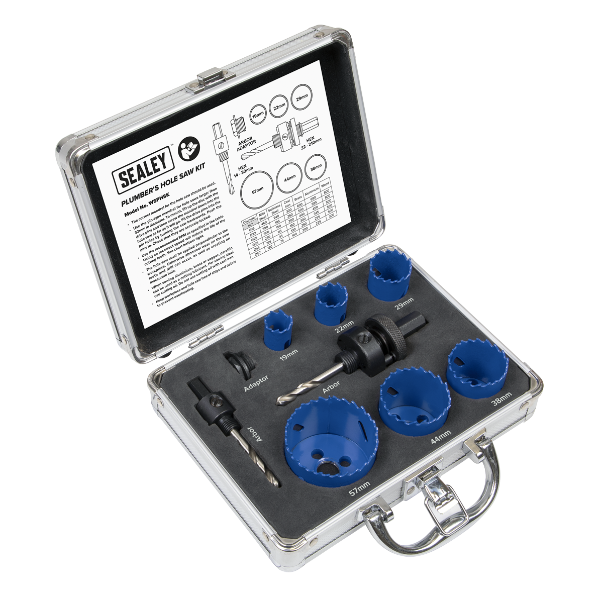 Plumber's Hole Saw Kit 9pc WSPHSK
