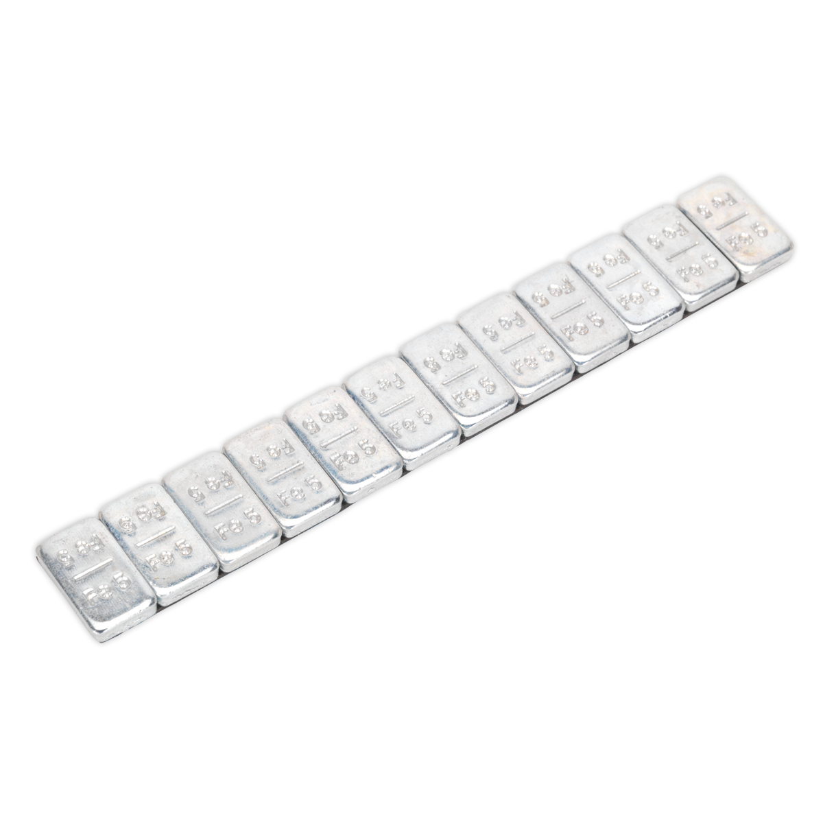 Steel Adhesive Wheel Weight 5g Strip of 12 - Pack of 100 WWSA5