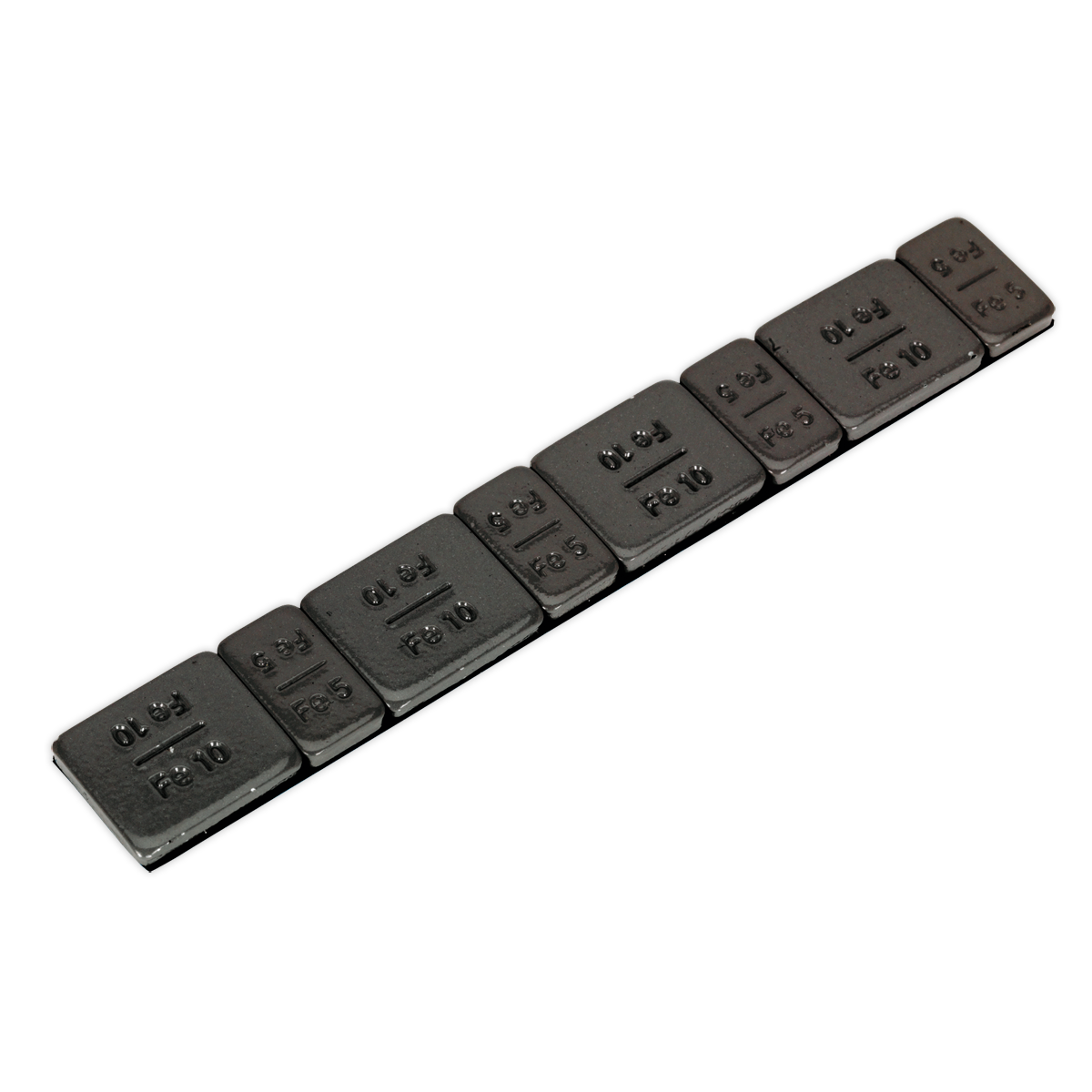 Black Steel Adhesive Wheel Weight 5/10g Strip of 8 - Pack of 50 WWSA510B