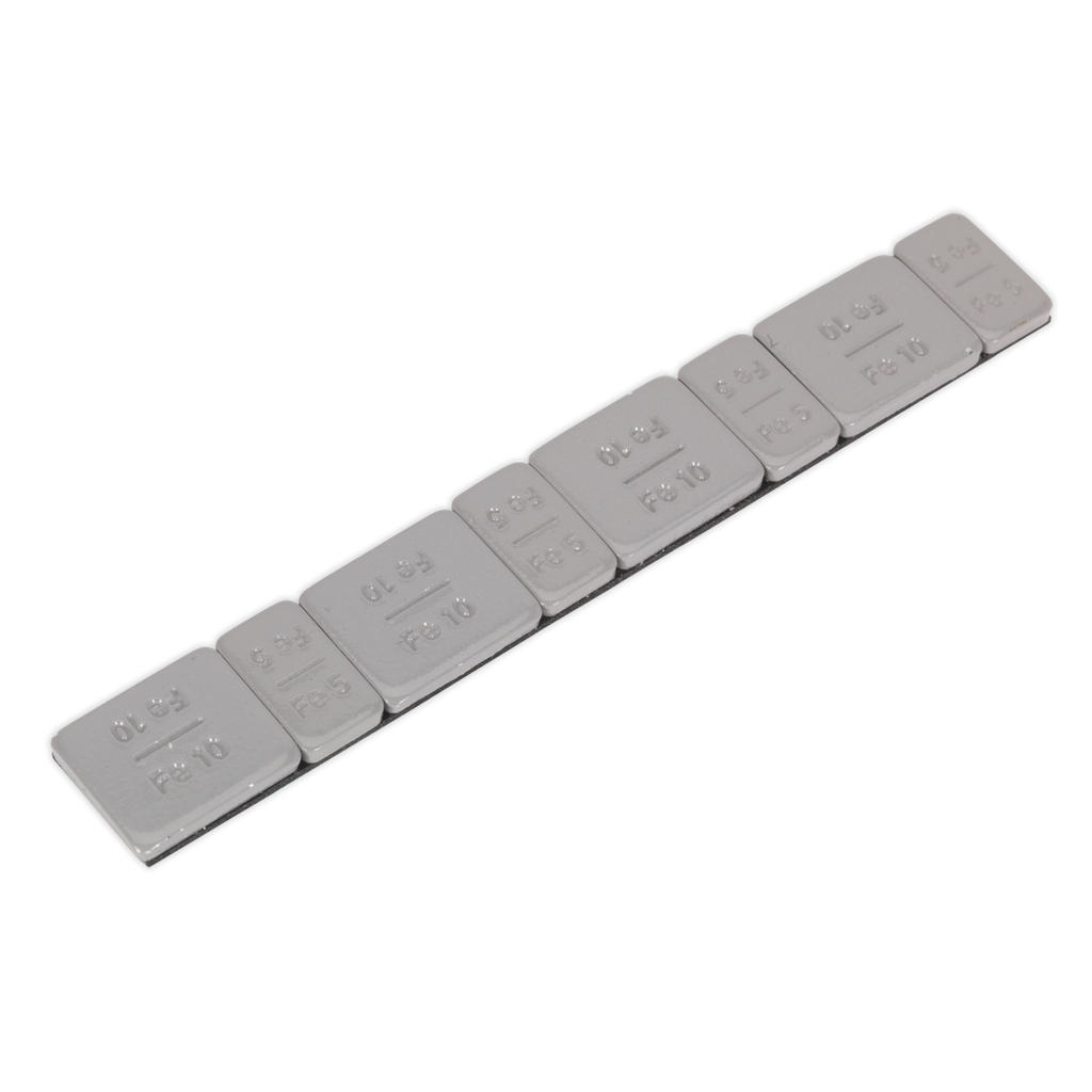 Plastic Coated Zinc Plated Adhesive Wheel Weight 5/10g Strip of 8 (4 x Each Weight) - Pack of 100 WWSA510PC