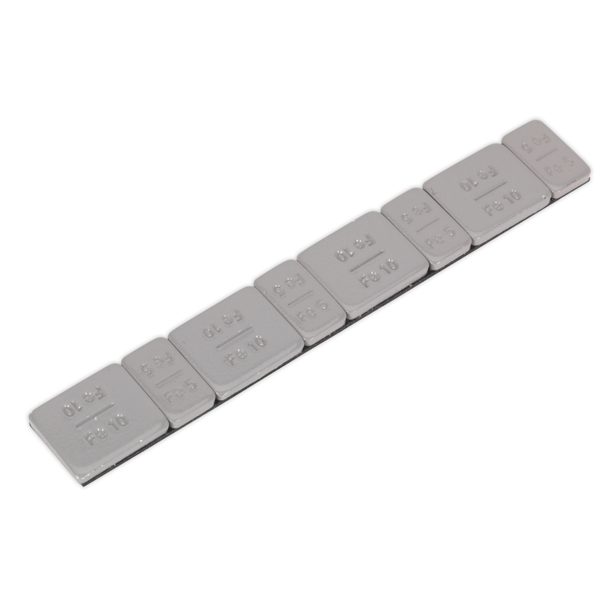 Plastic Coated Zinc Plated Adhesive Wheel Weight 5/10g Strip of 8 (4 x Each Weight) - Pack of 100 WWSA510PC