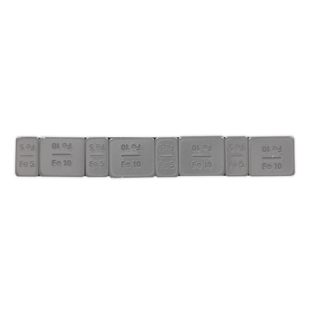 Plastic Coated Zinc Plated Adhesive Wheel Weight 5/10g Strip of 8 (4 x Each Weight) - Pack of 100 WWSA510PC