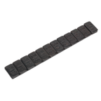 Black Steel Adhesive Wheel Weight 5g Strip of 12 - Pack of 50 WWSA5B