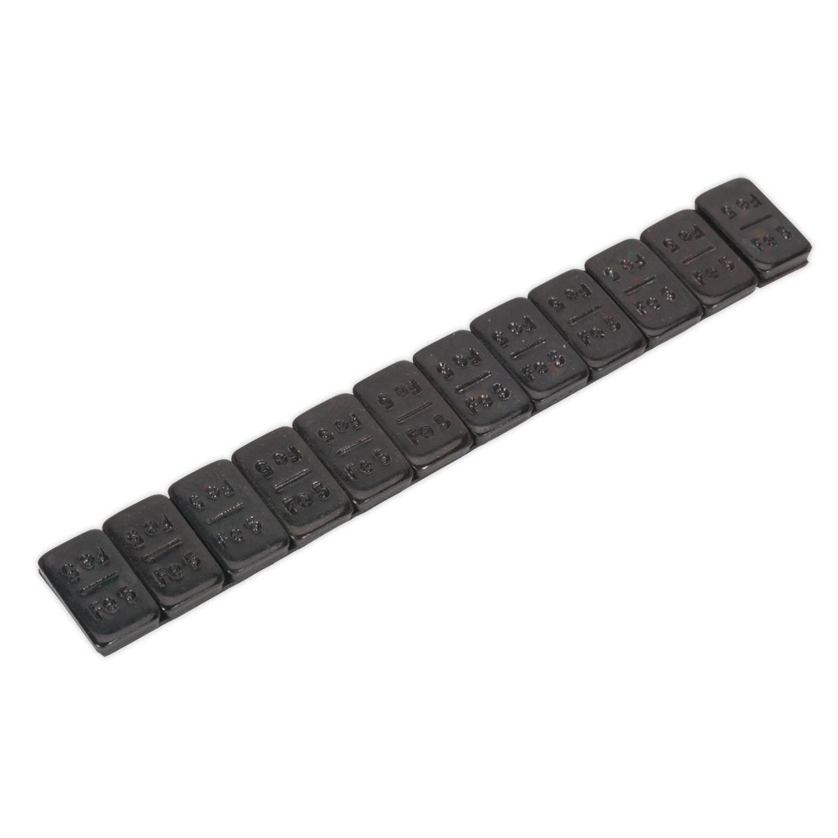 Black Steel Adhesive Wheel Weight 5g Strip of 12 - Pack of 50 WWSA5B