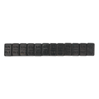 Black Steel Adhesive Wheel Weight 5g Strip of 12 - Pack of 50 WWSA5B