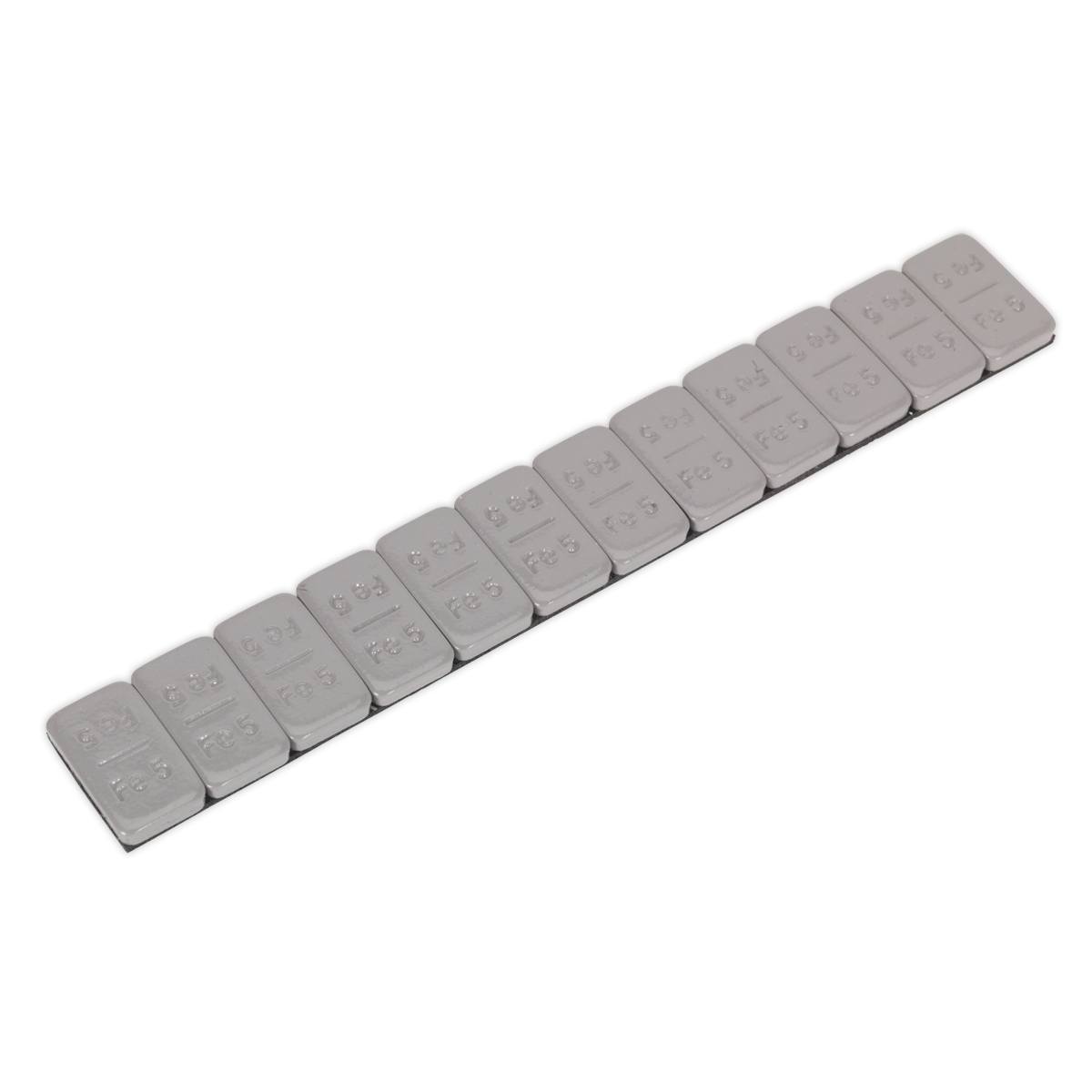 Plastic Coated Zinc Plated Steel Adhesive Wheel Weight 5g Strip of 12 - Pack of 100 WWSA5PC