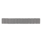 Plastic Coated Zinc Plated Steel Adhesive Wheel Weight 5g Strip of 12 - Pack of 100 WWSA5PC