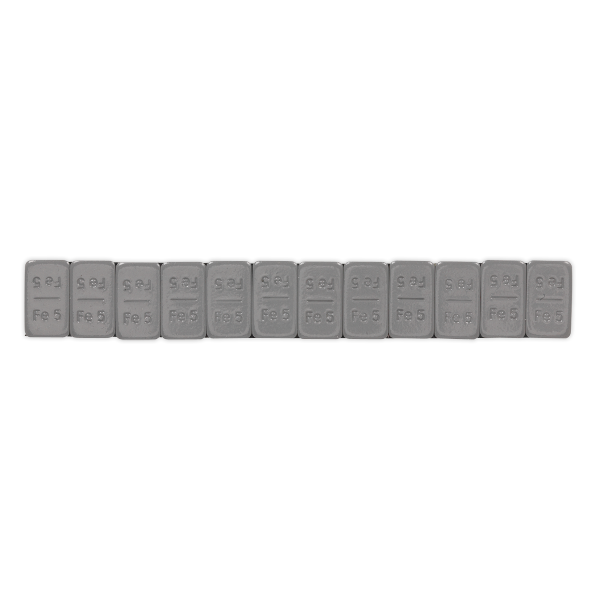 Plastic Coated Zinc Plated Steel Adhesive Wheel Weight 5g Strip of 12 - Pack of 100 WWSA5PC