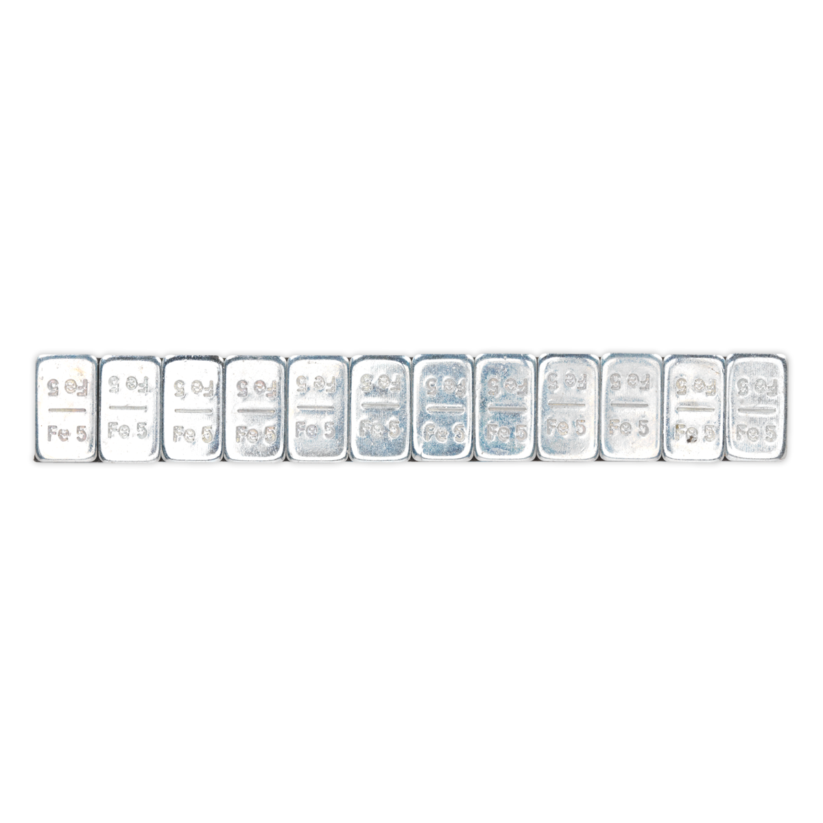 Steel Adhesive Wheel Weight 5g Strip of 12 - Pack of 100 WWSA5