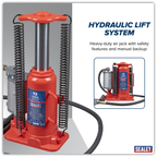 Air Operated Hydraulic Bottle Jack 12 Tonne YAJ12S