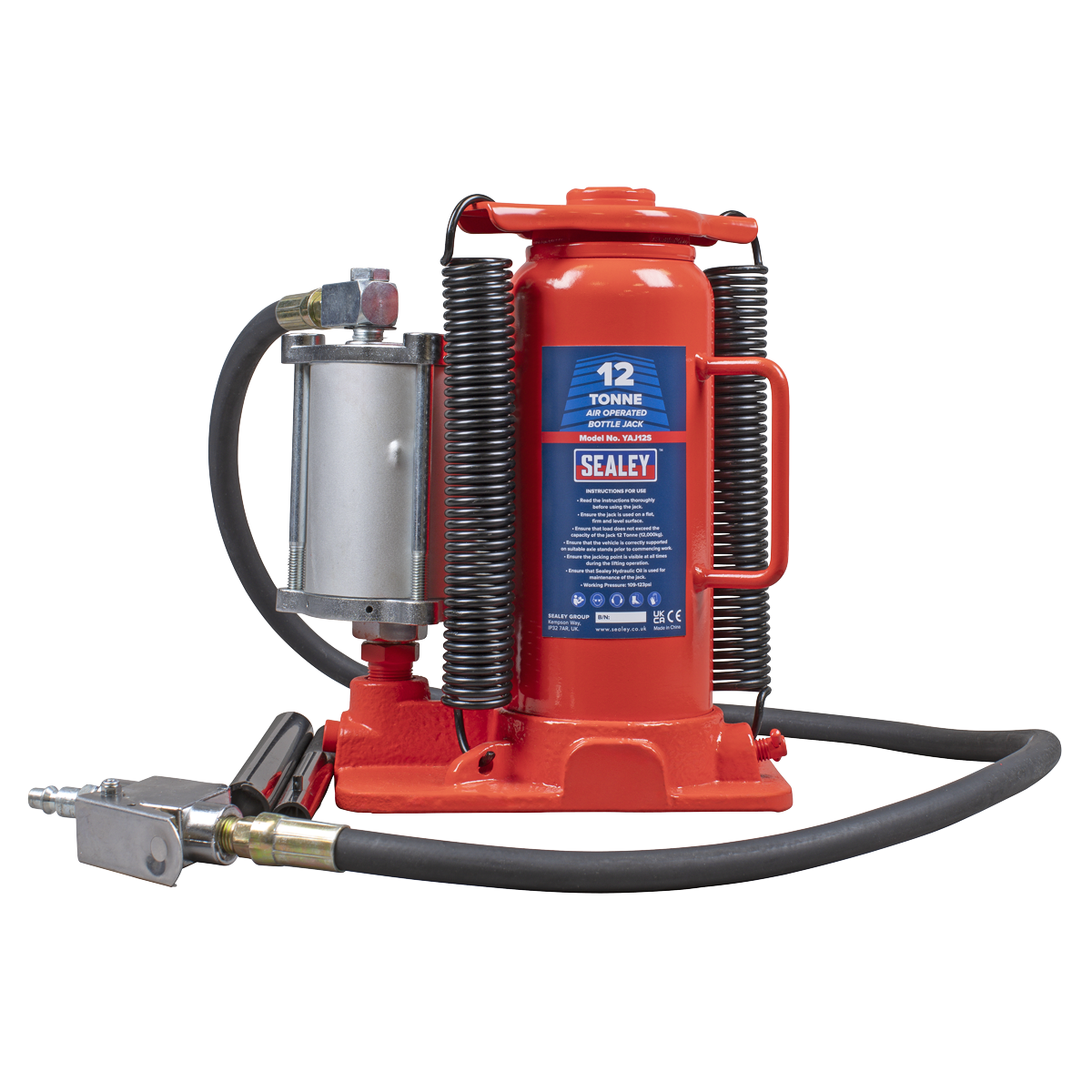 Air Operated Hydraulic Bottle Jack 12 Tonne YAJ12S