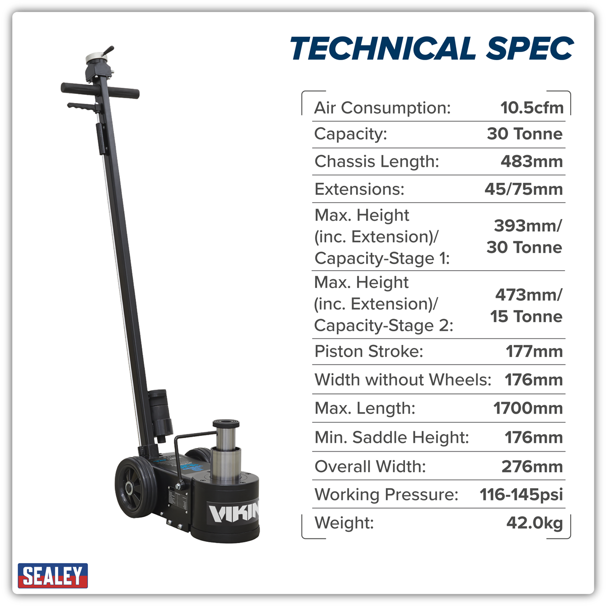 Air Operated Telescopic Jack 15-30 Tonne YAJ15-30