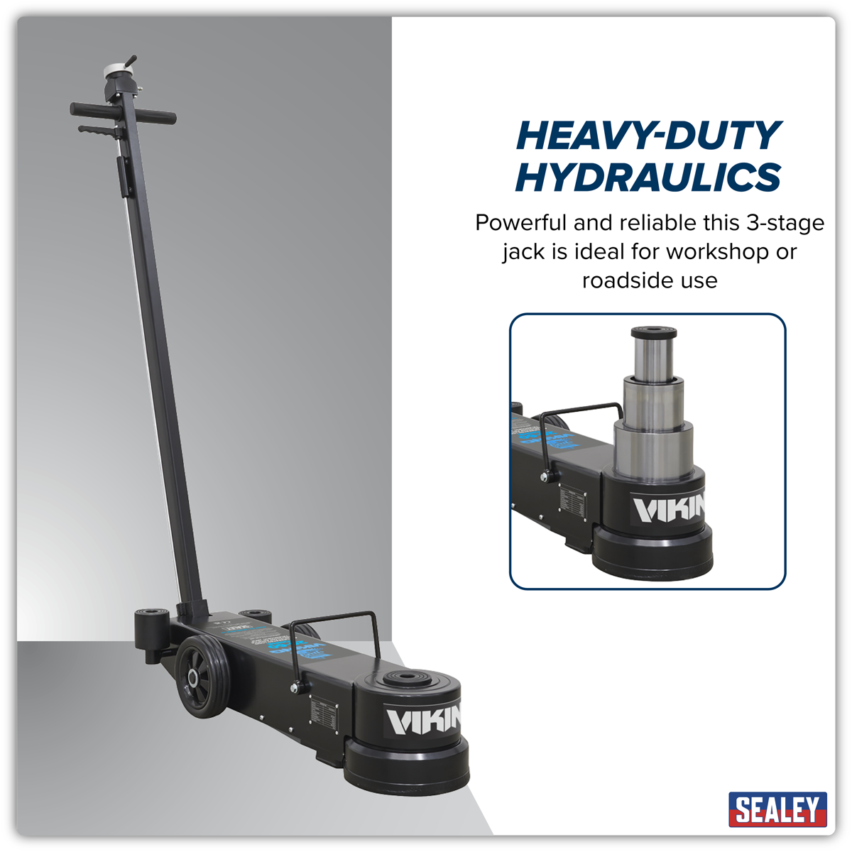 Long Reach/Low Profile Air Operated Telescopic Jack 20-60 Tonne YAJ20-60LR