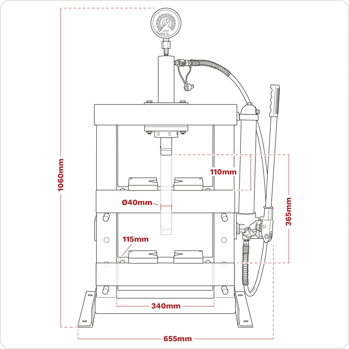 Hydraulic Bench Type Press 10 Tonne YK10B