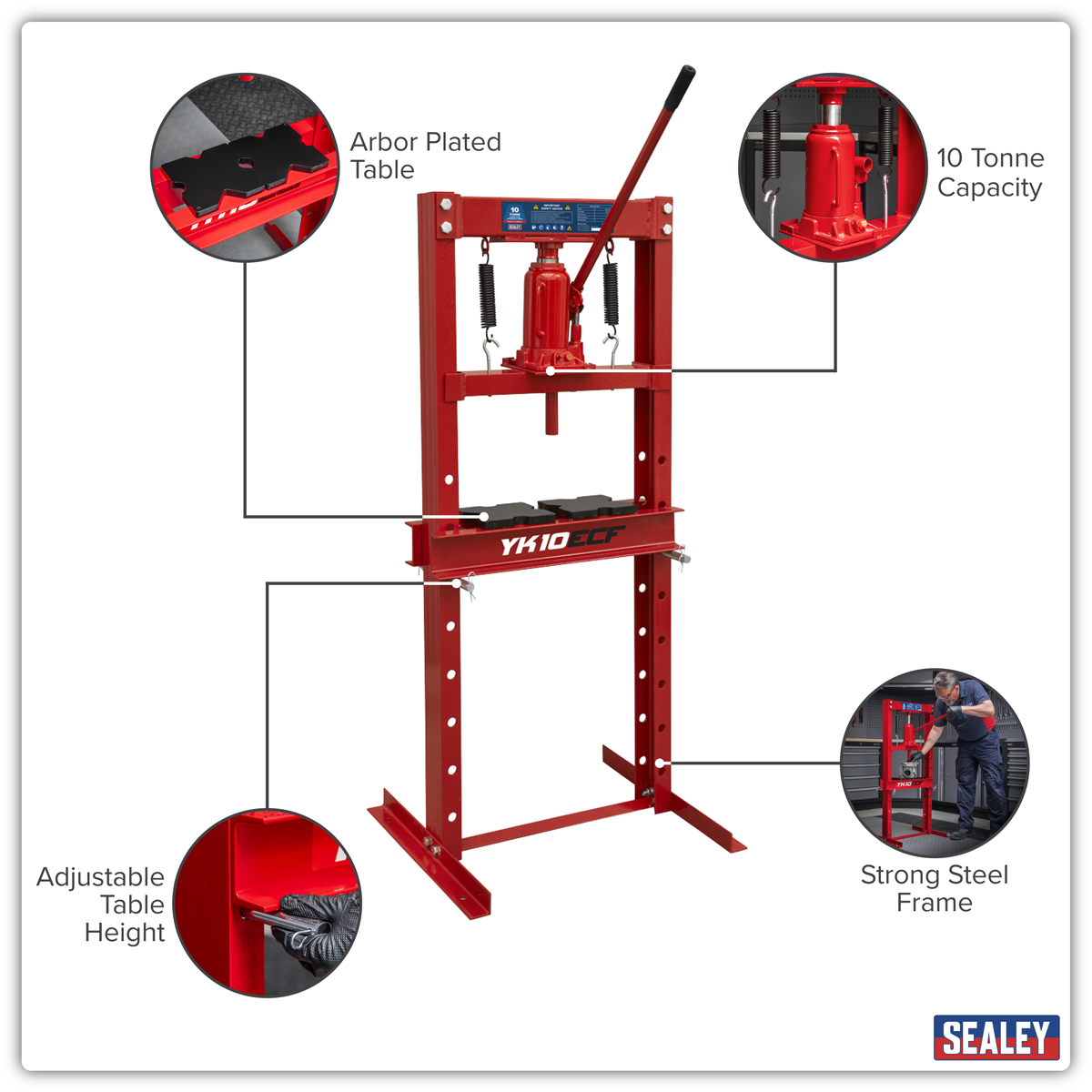 Hydraulic Floor Type Press 10 Tonne YK10ECF