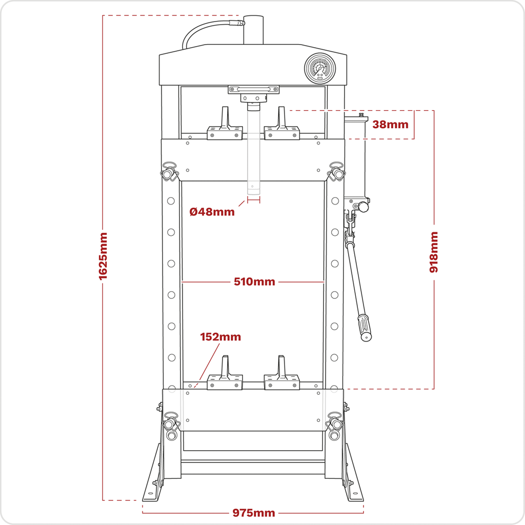Heavy-Duty Floor Type Hydraulic Press 20 Tonne YK209F