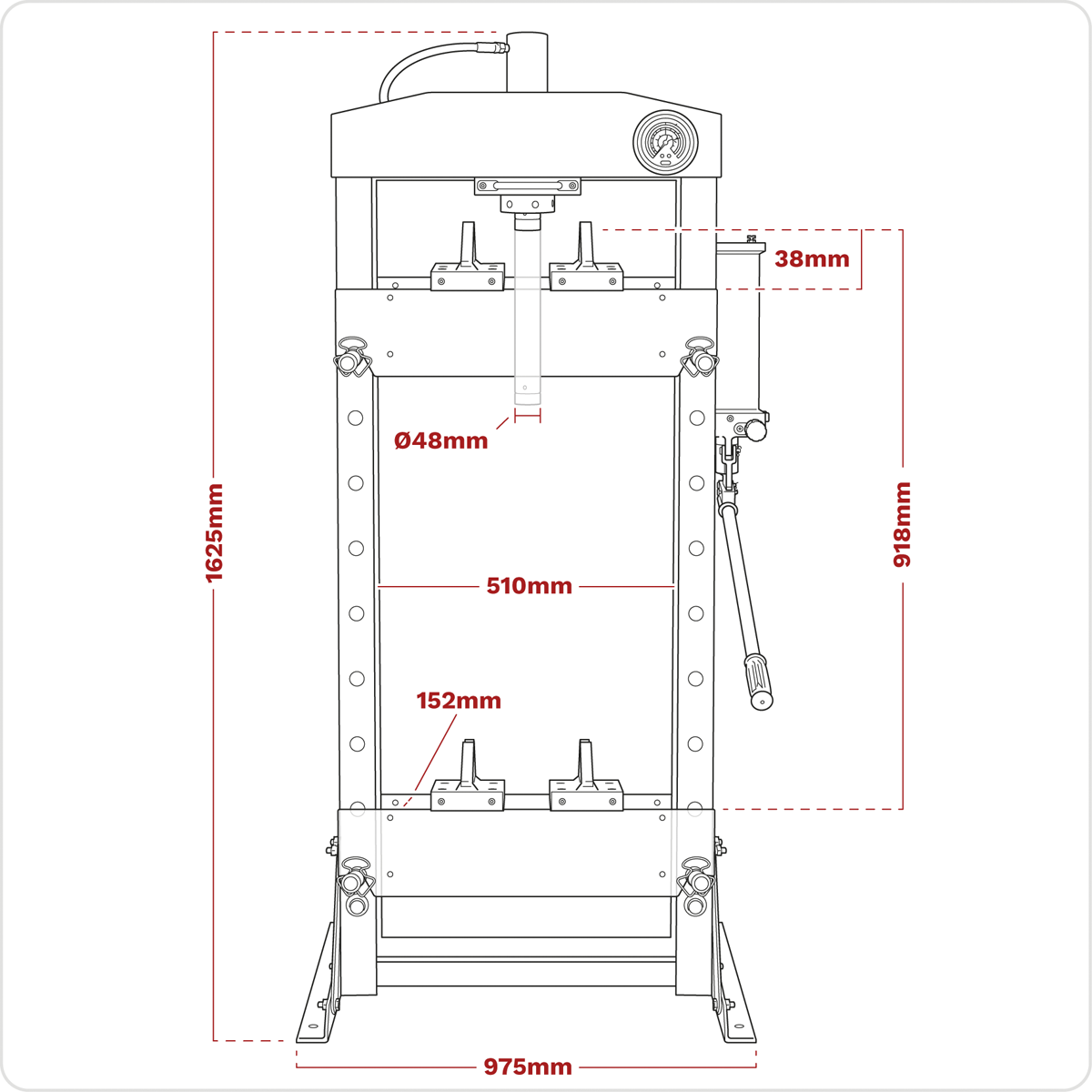 Heavy-Duty Floor Type Hydraulic Press 20 Tonne YK209F