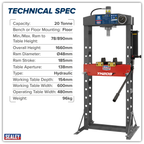 Heavy-Duty Floor Type Hydraulic Press 20 Tonne YK209F