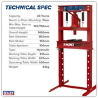 Hydraulic Floor Type Press 20 Tonne YK20ECF