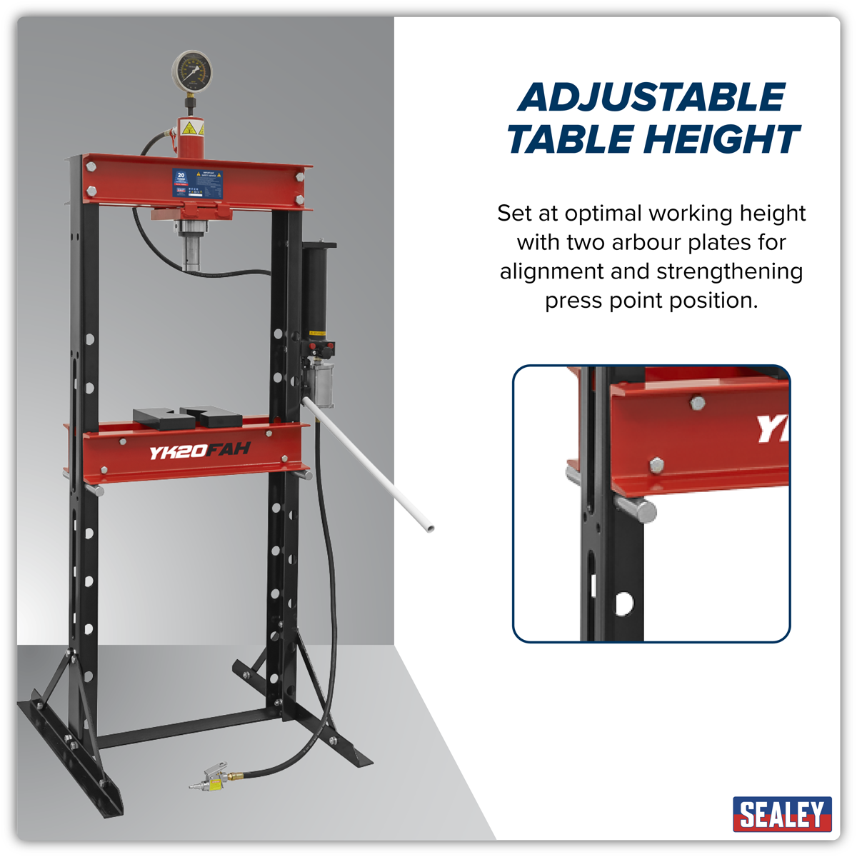 Air/Hydraulic Floor Type Press 20 Tonne YK20FAH