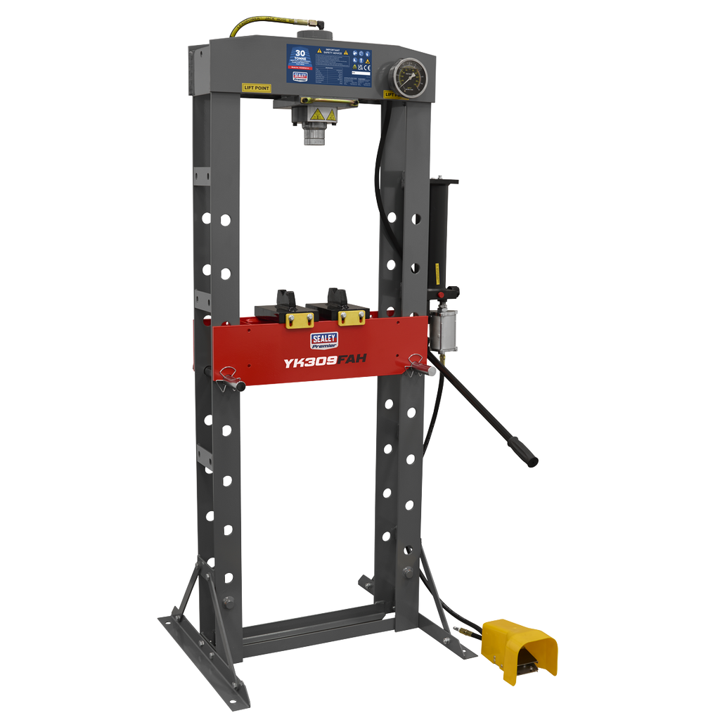 Heavy-Duty Air/Hydraulic Floor Type Press with Foot Pedal 30 Tonne YK309FAH