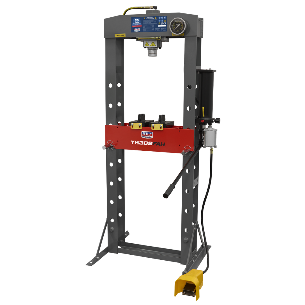 Heavy-Duty Air/Hydraulic Floor Type Press with Foot Pedal 30 Tonne YK309FAH