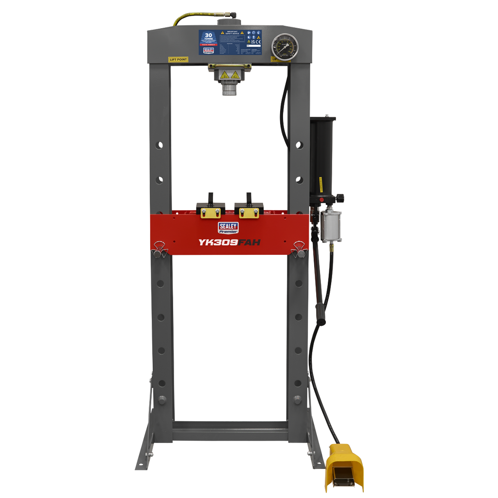 Heavy-Duty Air/Hydraulic Floor Type Press with Foot Pedal 30 Tonne YK309FAH