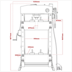 Air/Hydraulic Floor Type Press with Foot Pedal 50 Tonne YK509FAH