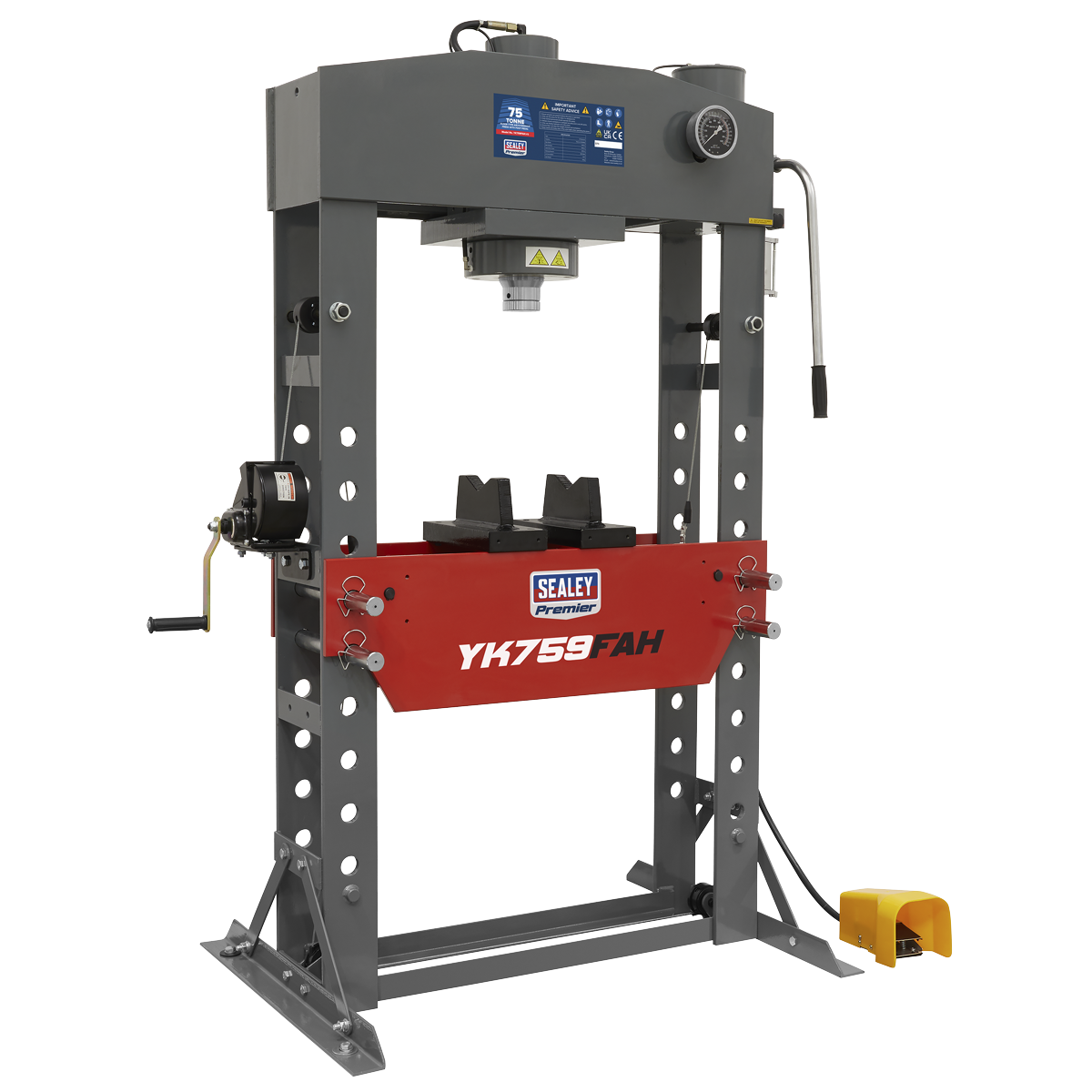Air/Hydraulic Floor Type Press with Foot Pedal 75 Tonne YK759FAH