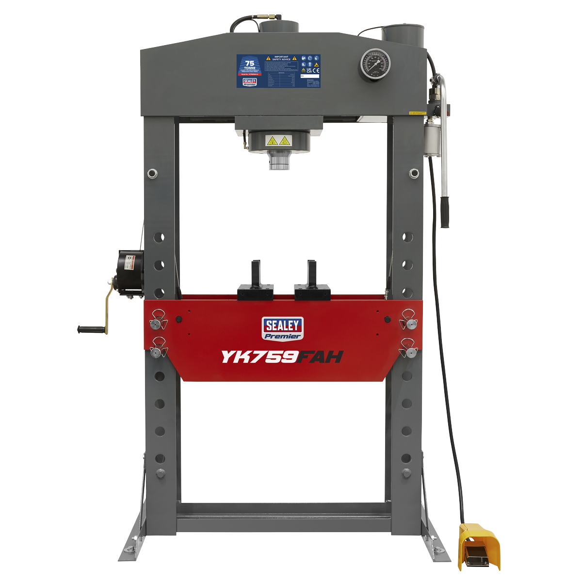 Air/Hydraulic Floor Type Press with Foot Pedal 75 Tonne YK759FAH