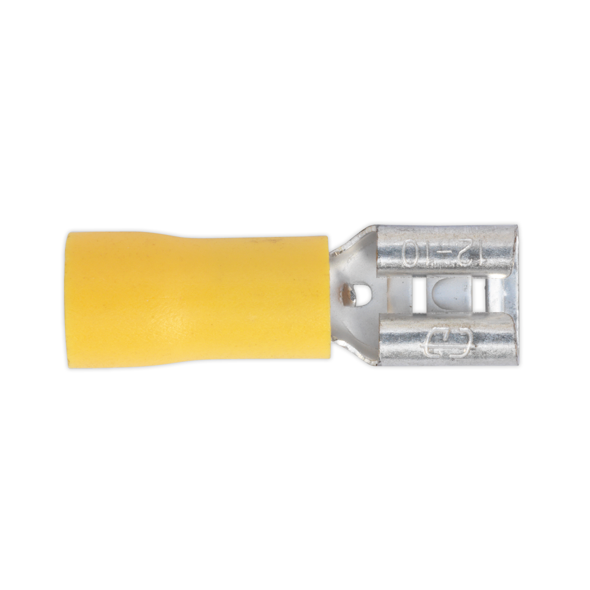 Push-On Female Terminal 6.3mm, Yellow - Pack of 100 YT13